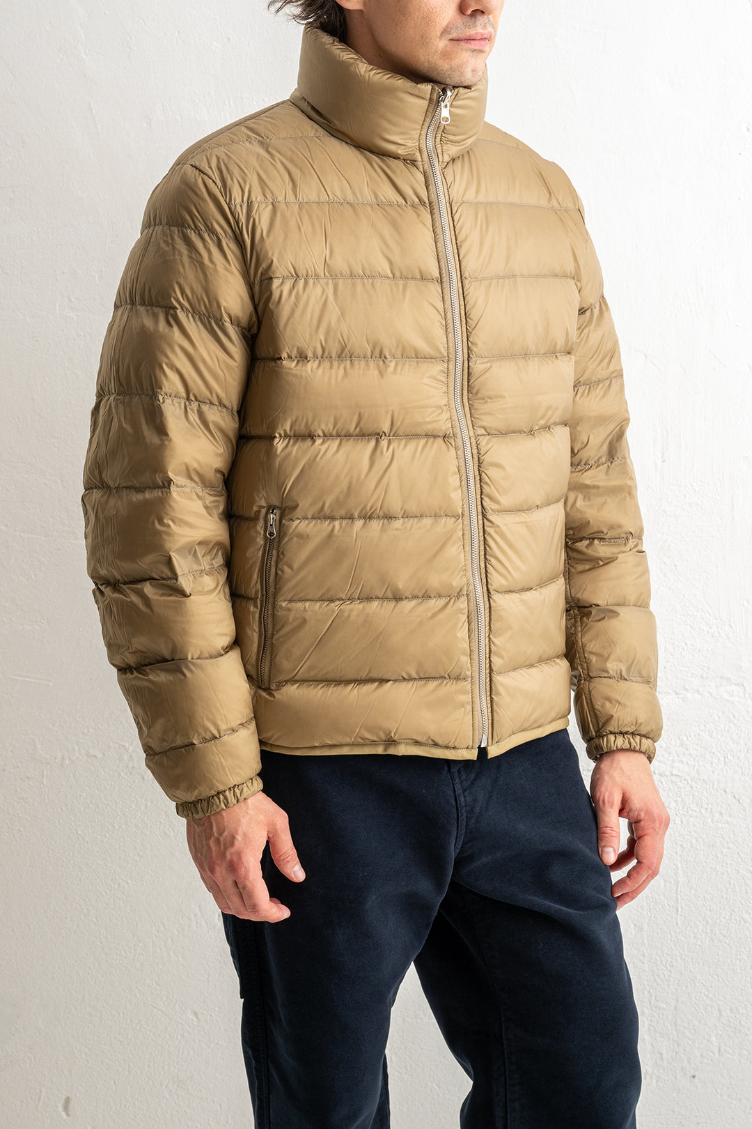 DOWN LINER WITH POCKETS Beige
