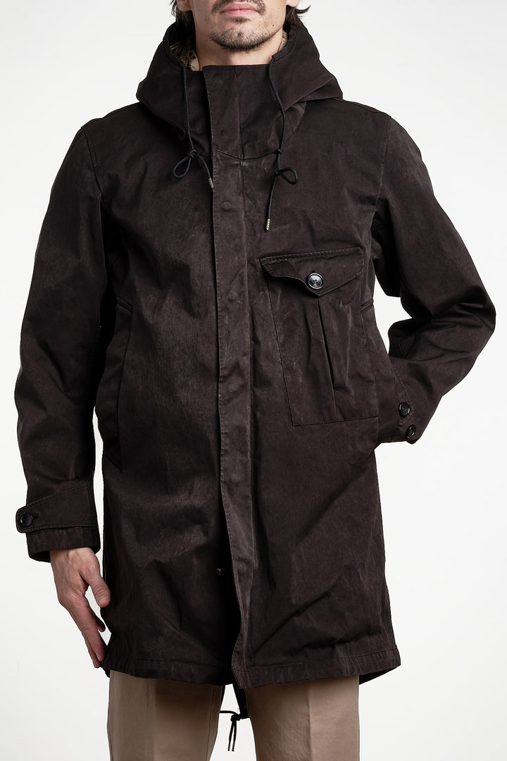 Cyclone Parka OJJ Fabric Black – Ten C, framifrån