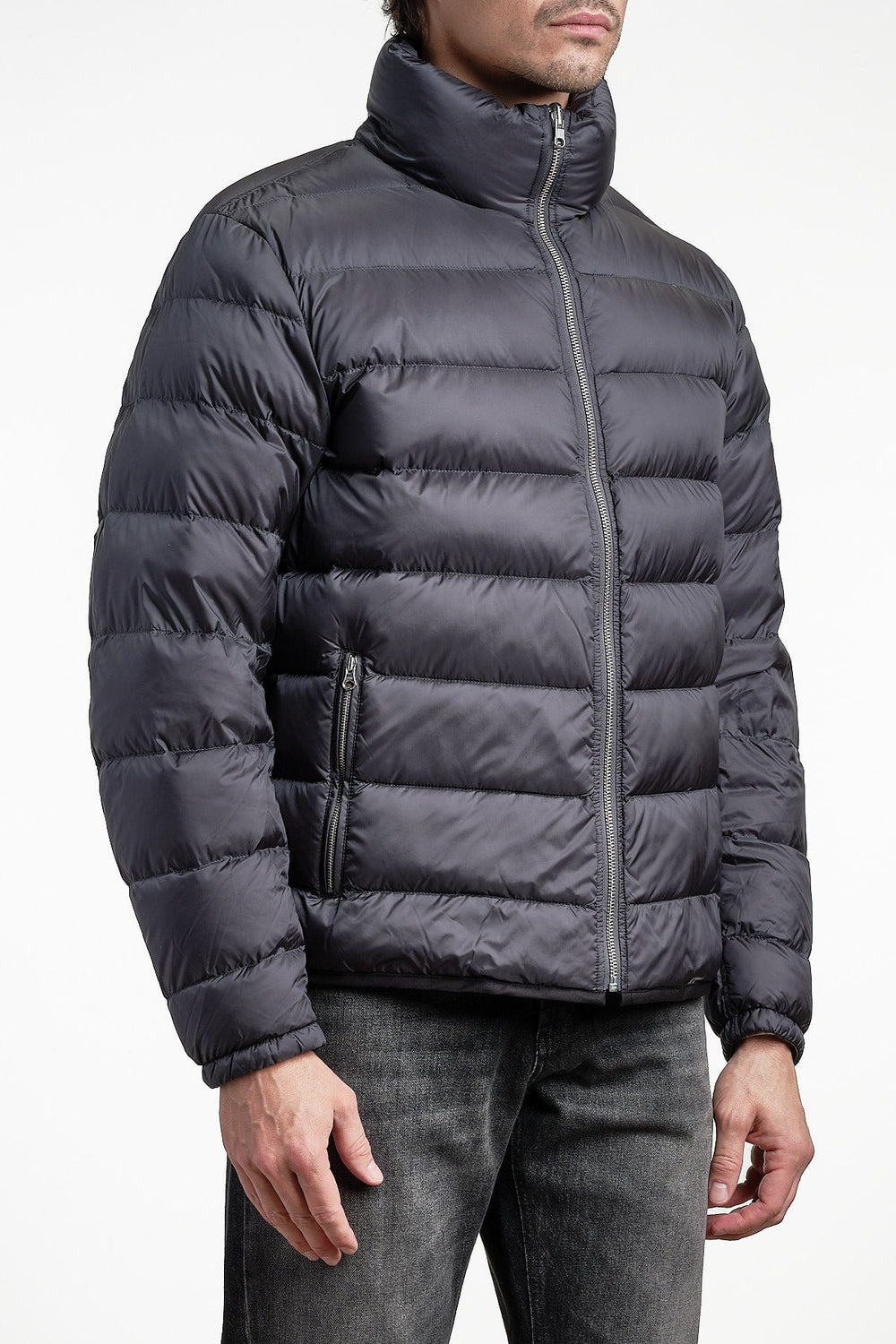 DOWN LINER WITH POCKETS Grey – Ten C, bakifrån