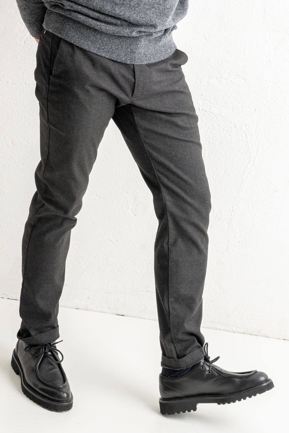 Theo 1067 Melange Trouser Black Multi