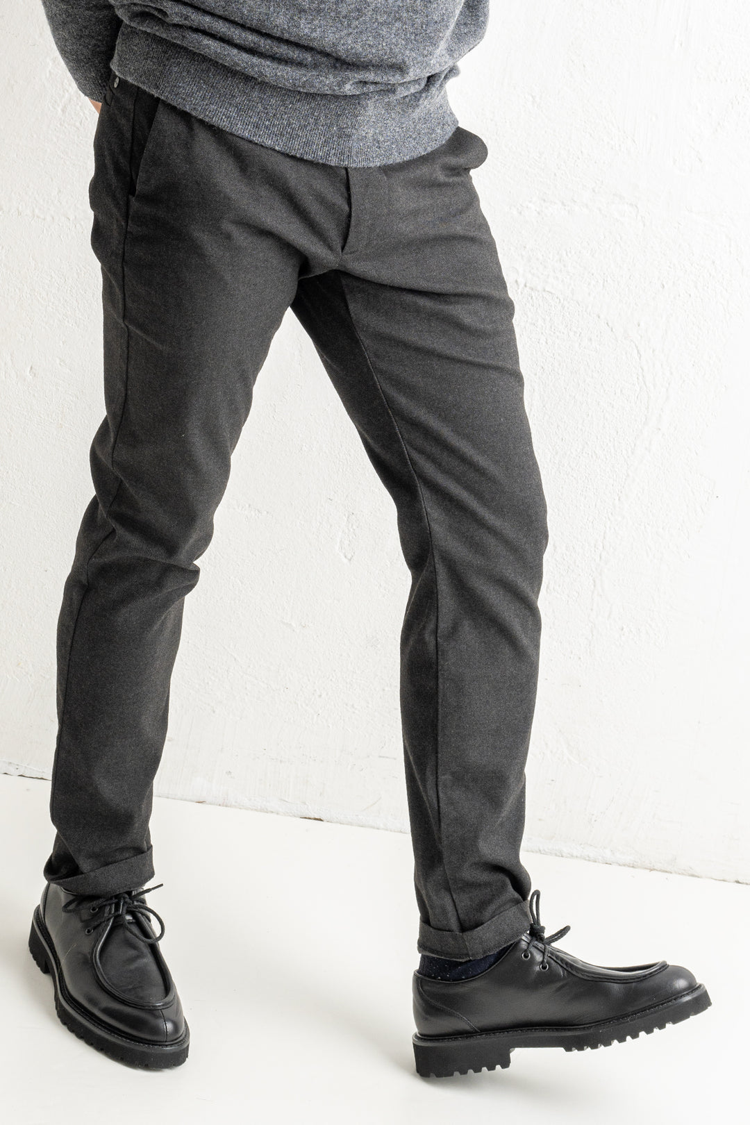 Theo 1067 Melange Trouser Black Multi