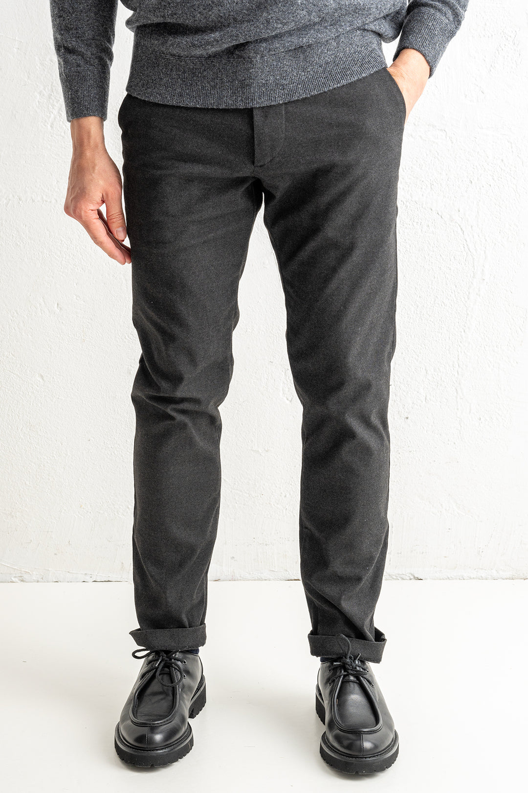 Theo 1067 Melange Trouser Black Multi