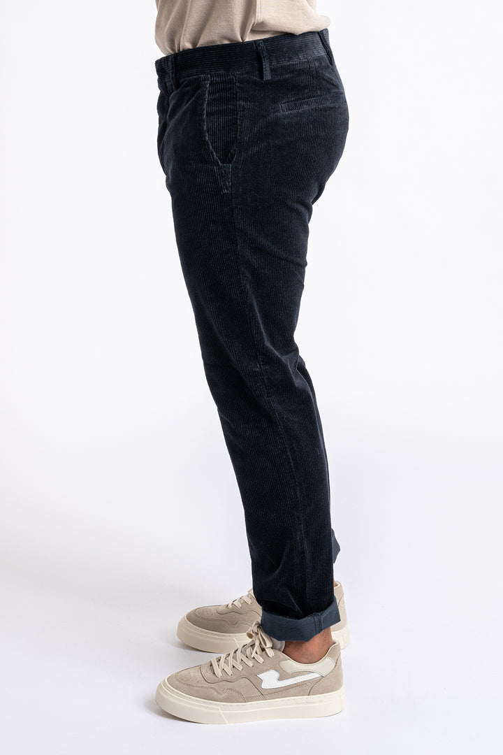 Theo Organic Trousers Navy Blue