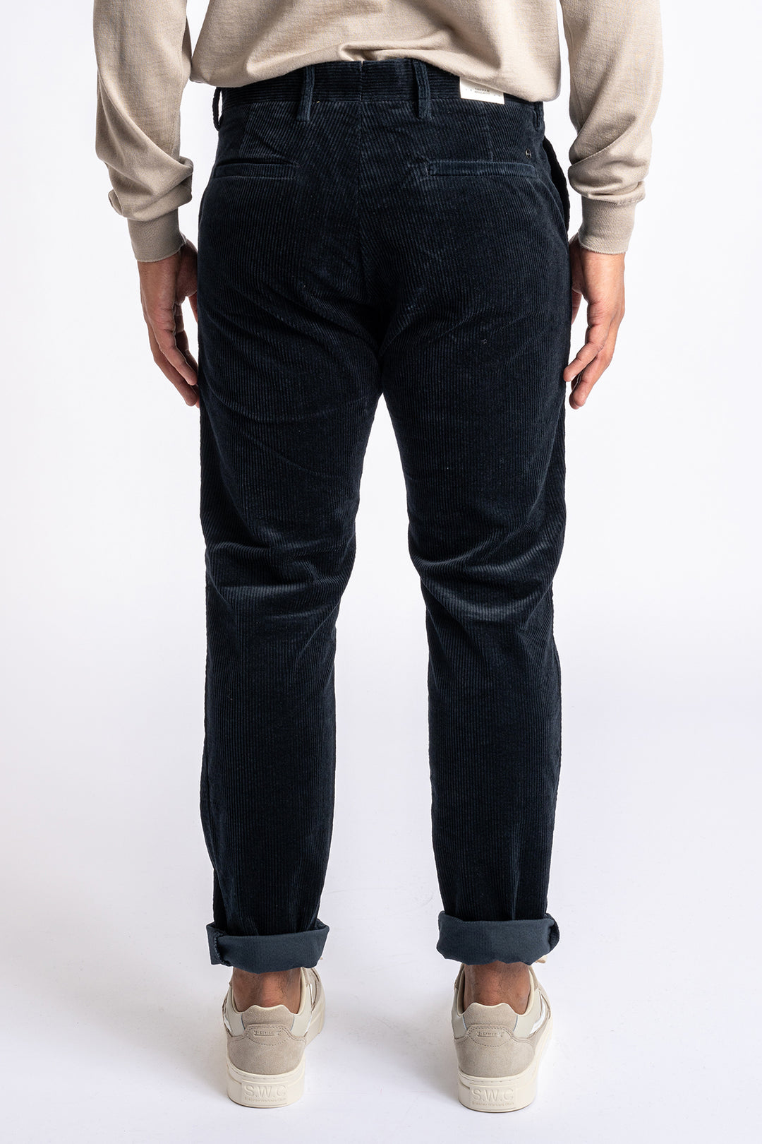 Theo Organic Trousers Navy Blue