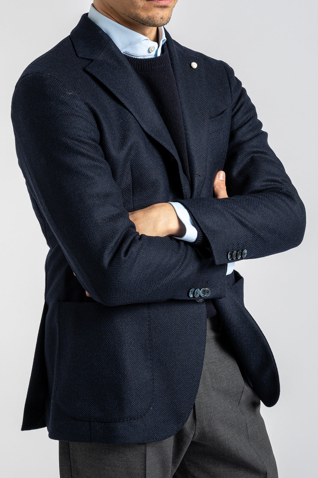 Three Button Blazer Navy