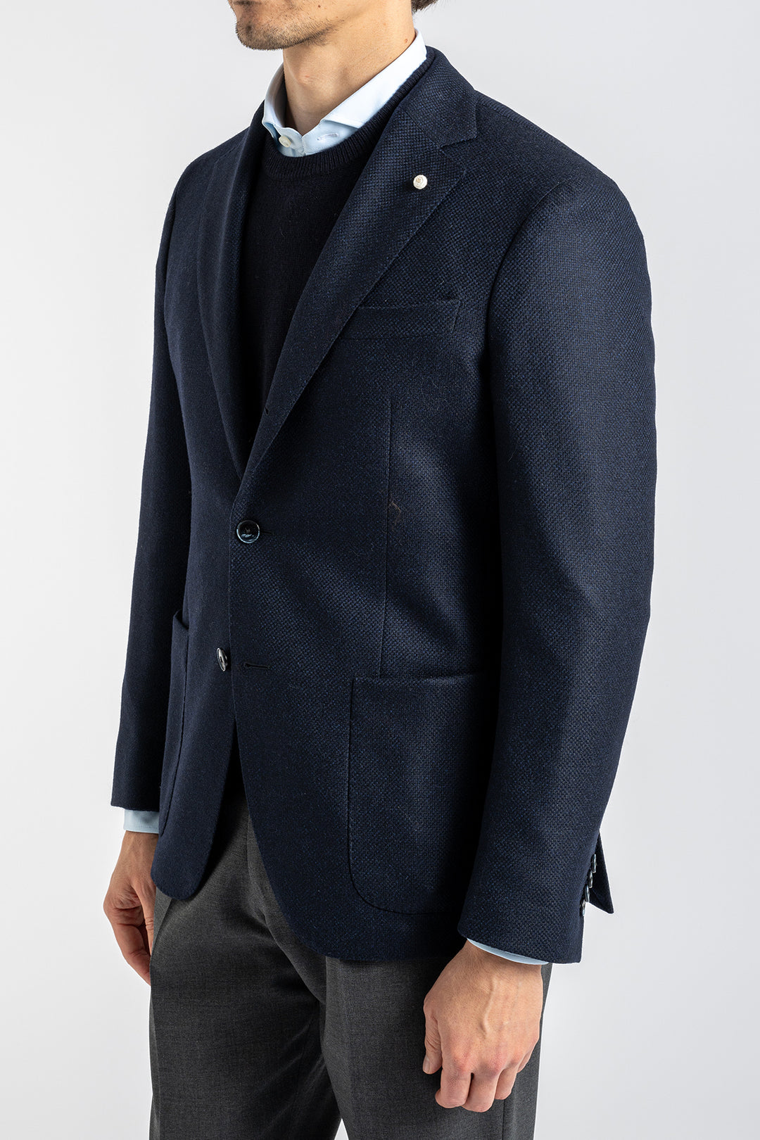 Three Button Blazer Navy