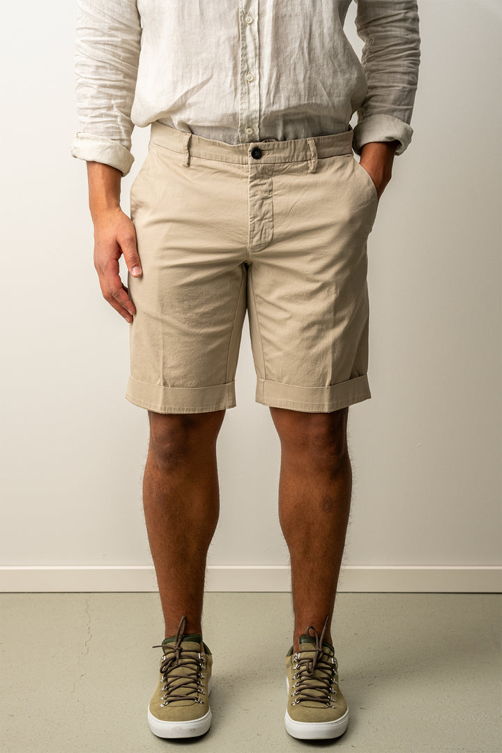 Torino Style Cotton Shorts Beige