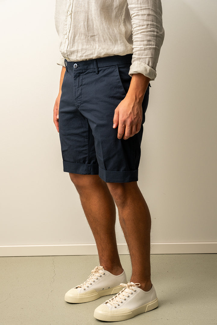 Torino Style Cotton Shorts Dark Navy