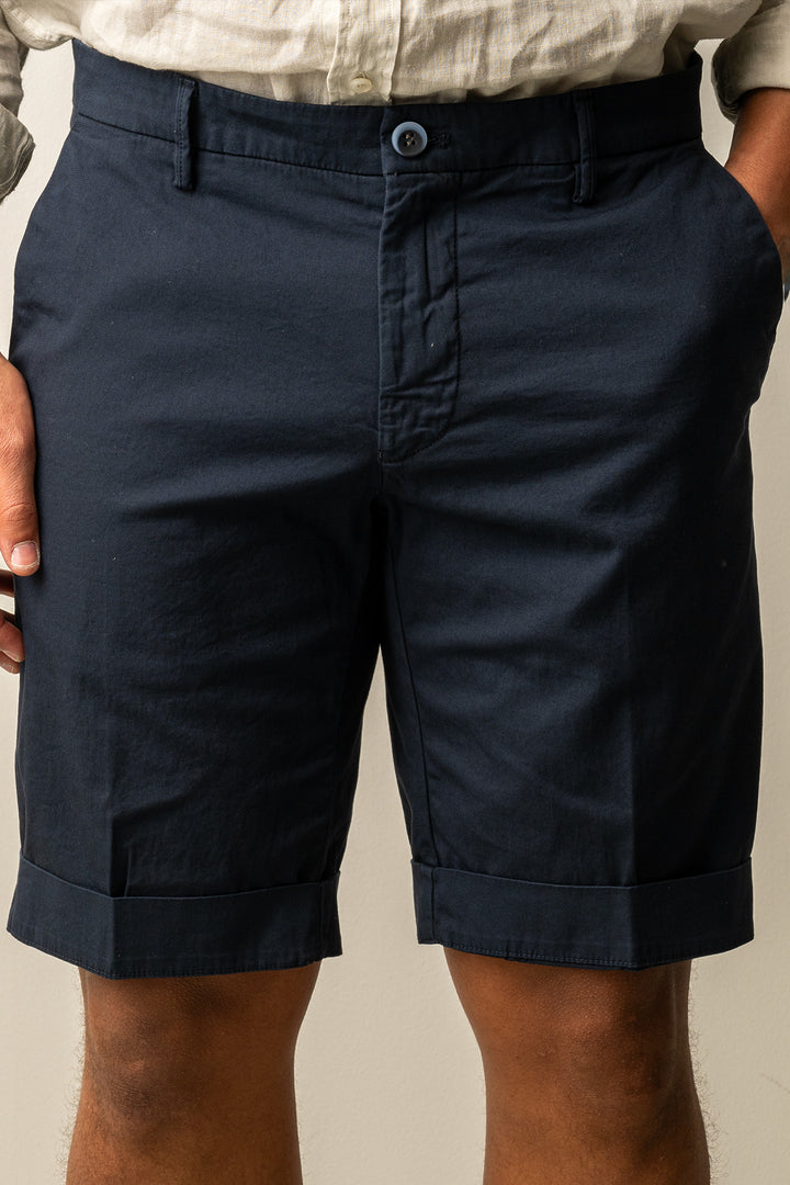 Torino Style Cotton Shorts Dark Navy