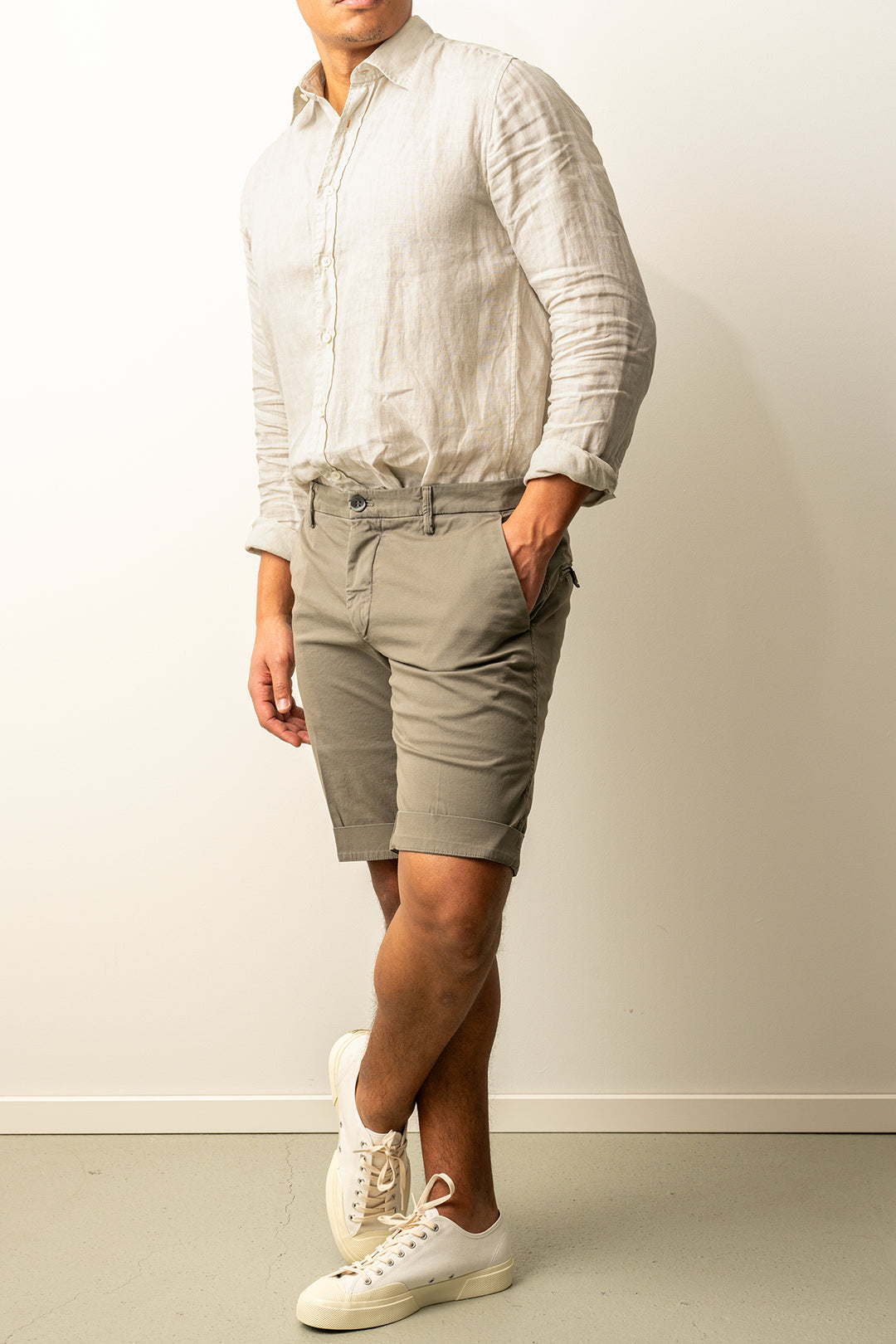 Torino Style Cotton Shorts Green