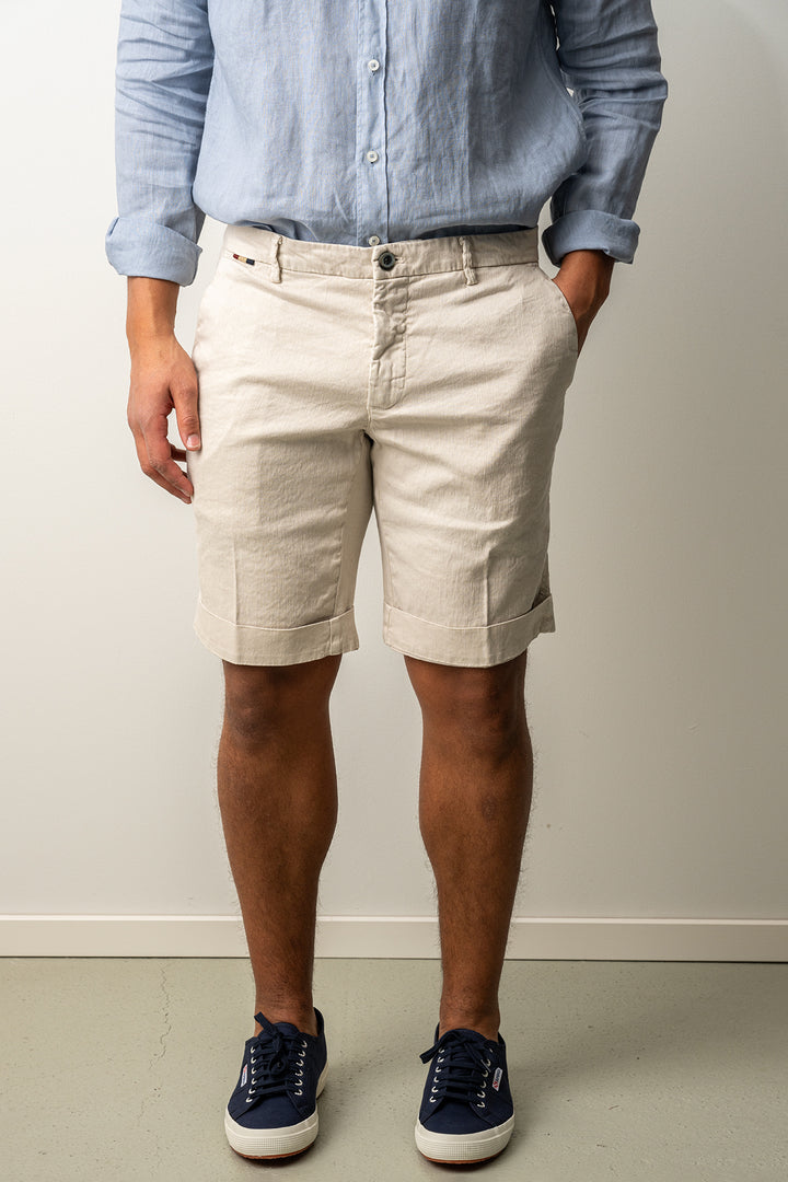 Torino Style Linen Shorts Beige
