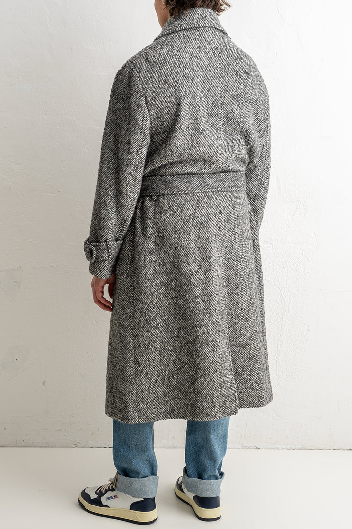 Tweed Wool Coat Black