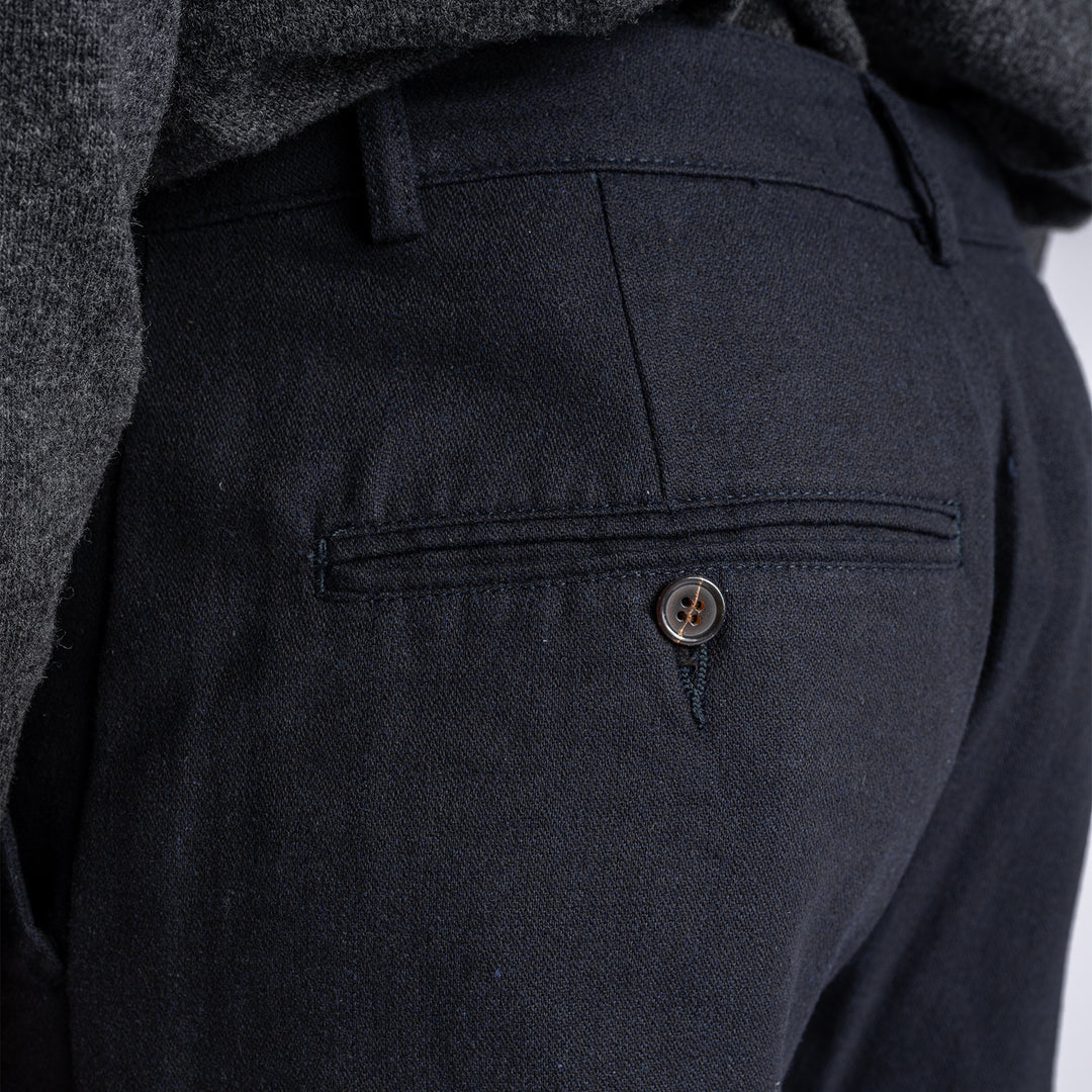 Military Wool Chinos Navy