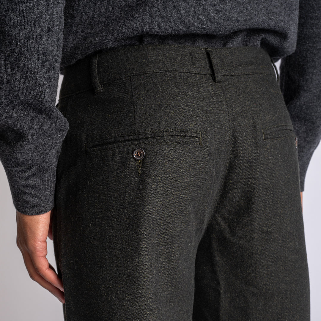 Military Wool Chinos Olive