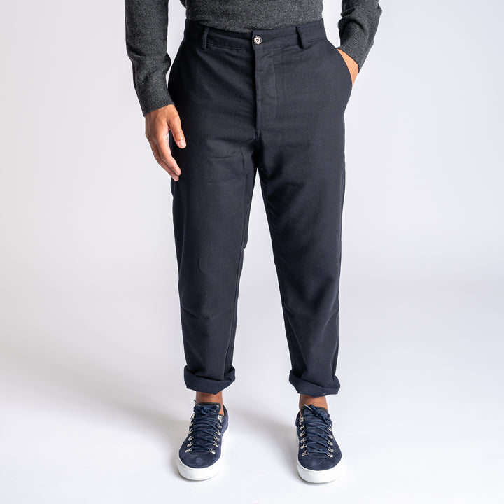 Military Wool Chinos Navy