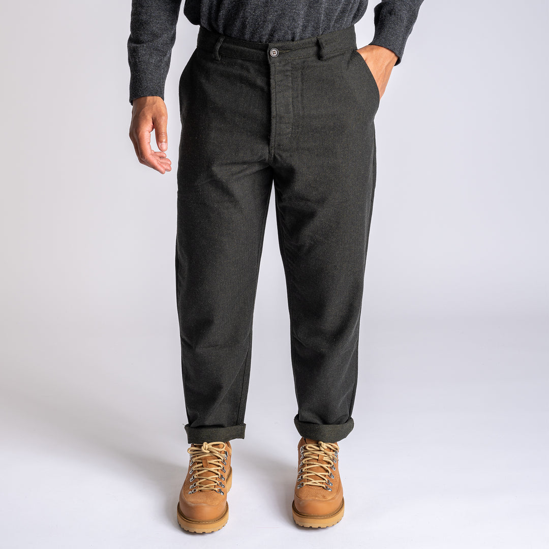 Military Wool Chinos Olive