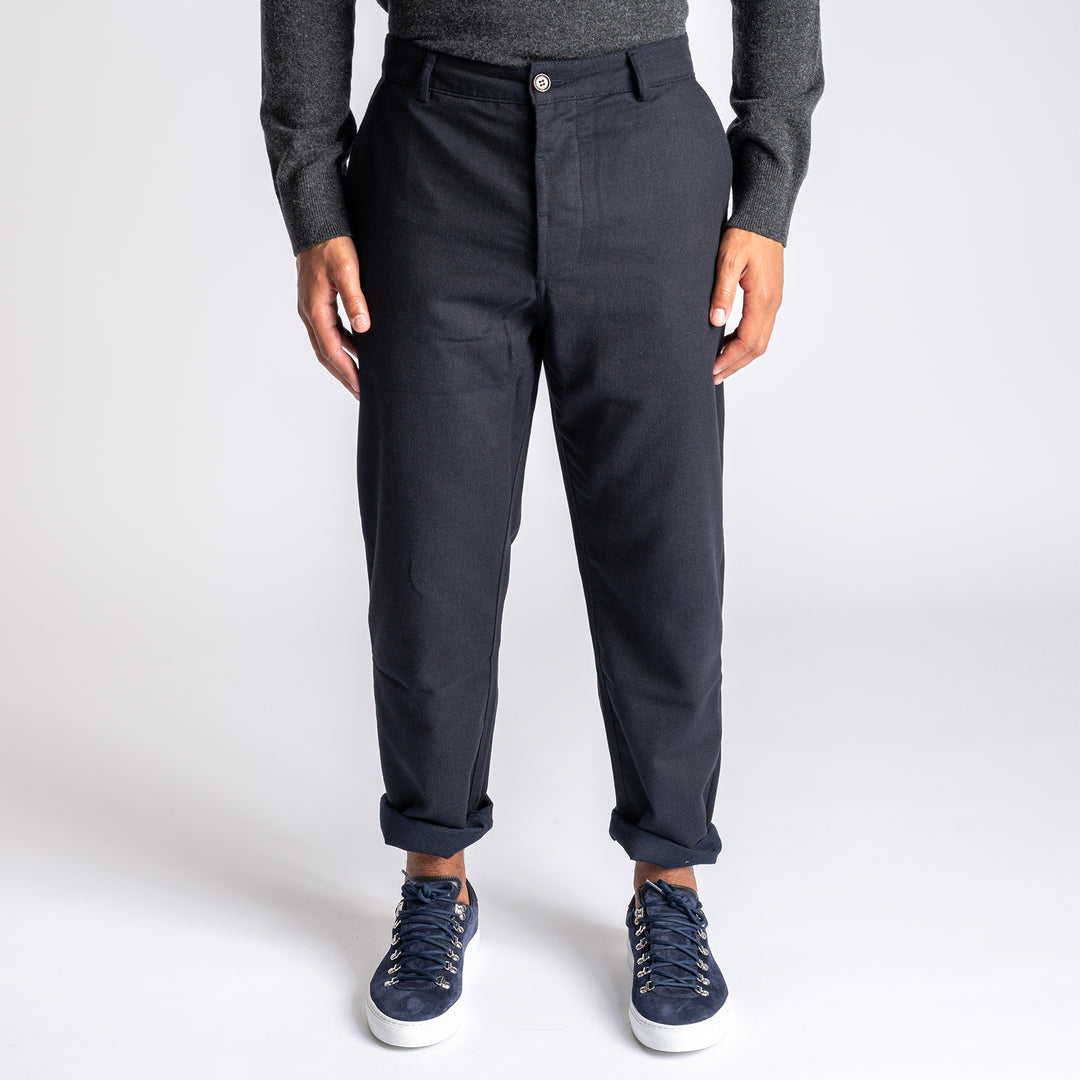 Military Wool Chinos Navy