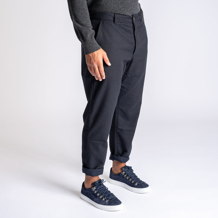 Military Wool Chinos Navy