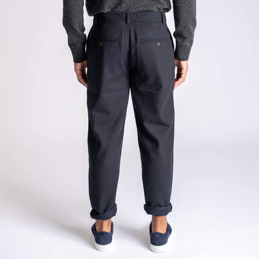 Military Wool Chinos Navy