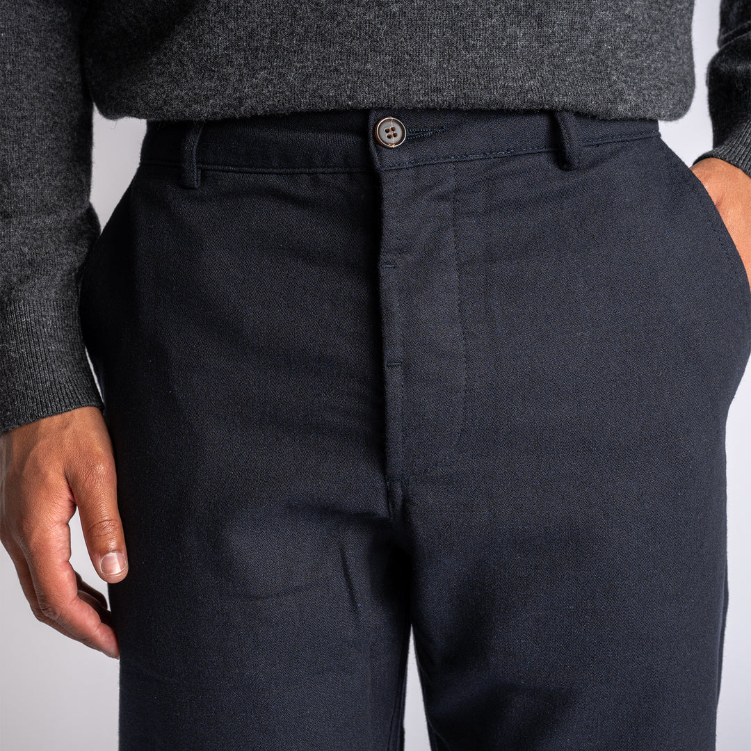 Military Wool Chinos Navy