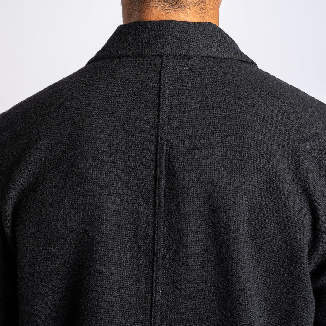 Recycled Wool Utility Jacket Black