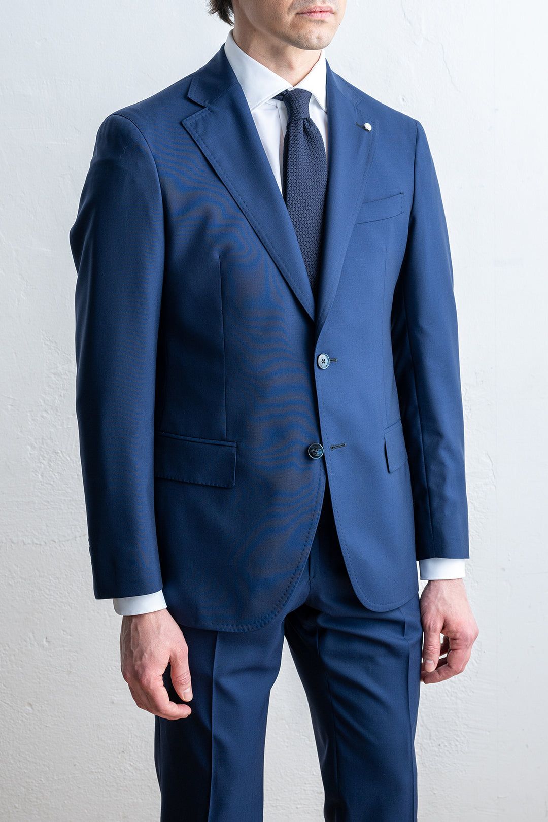 Unlined Jacket One Pleated Suit NAVY