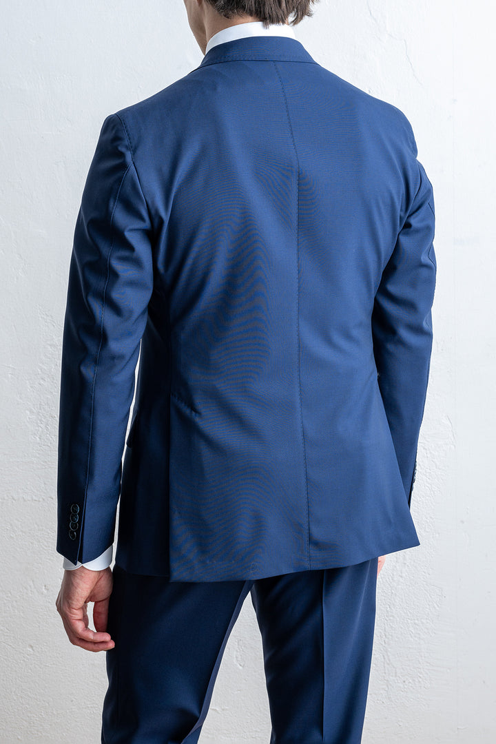 Unlined Jacket One Pleated Suit NAVY