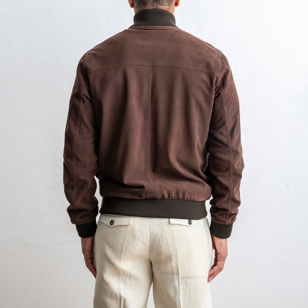 Lined Valstarino Suede Jacket CAFFÈ