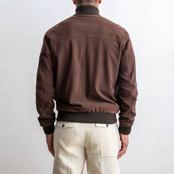 Lined Valstarino Suede Jacket CAFFÈ