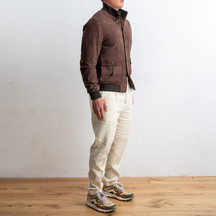 Lined Valstarino Suede Jacket CAFFÈ