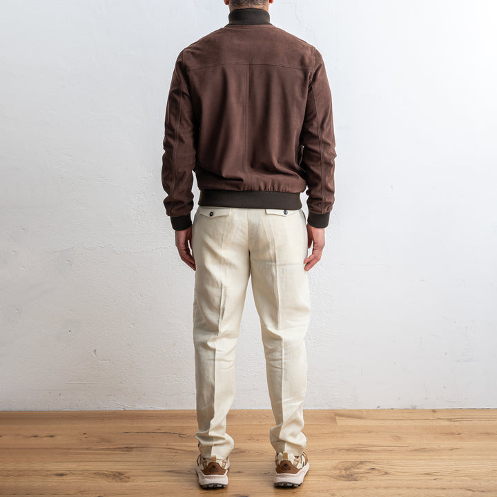 Lined Valstarino Suede Jacket CAFFÈ
