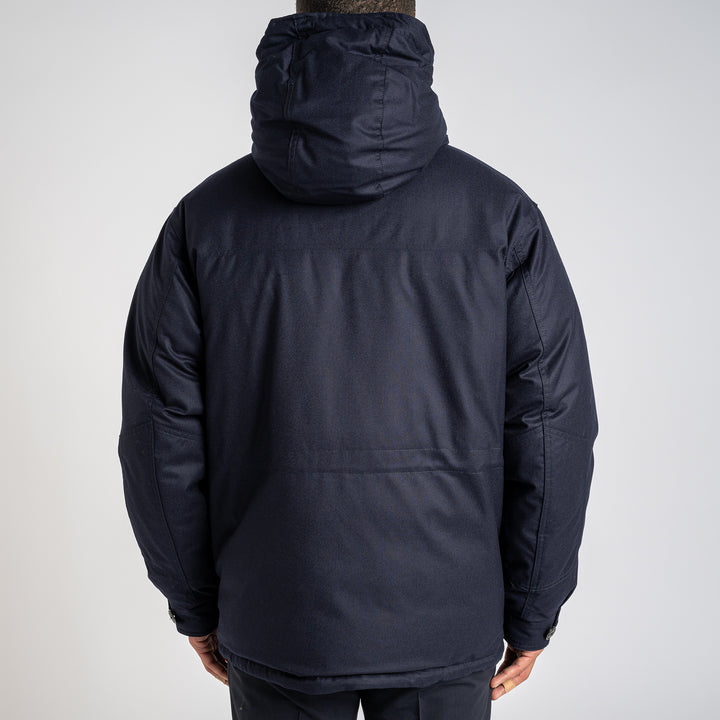 Down Hooded Field Jacket Navy