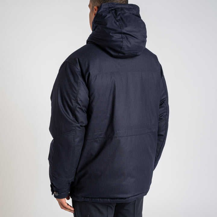 Down Hooded Field Jacket Navy