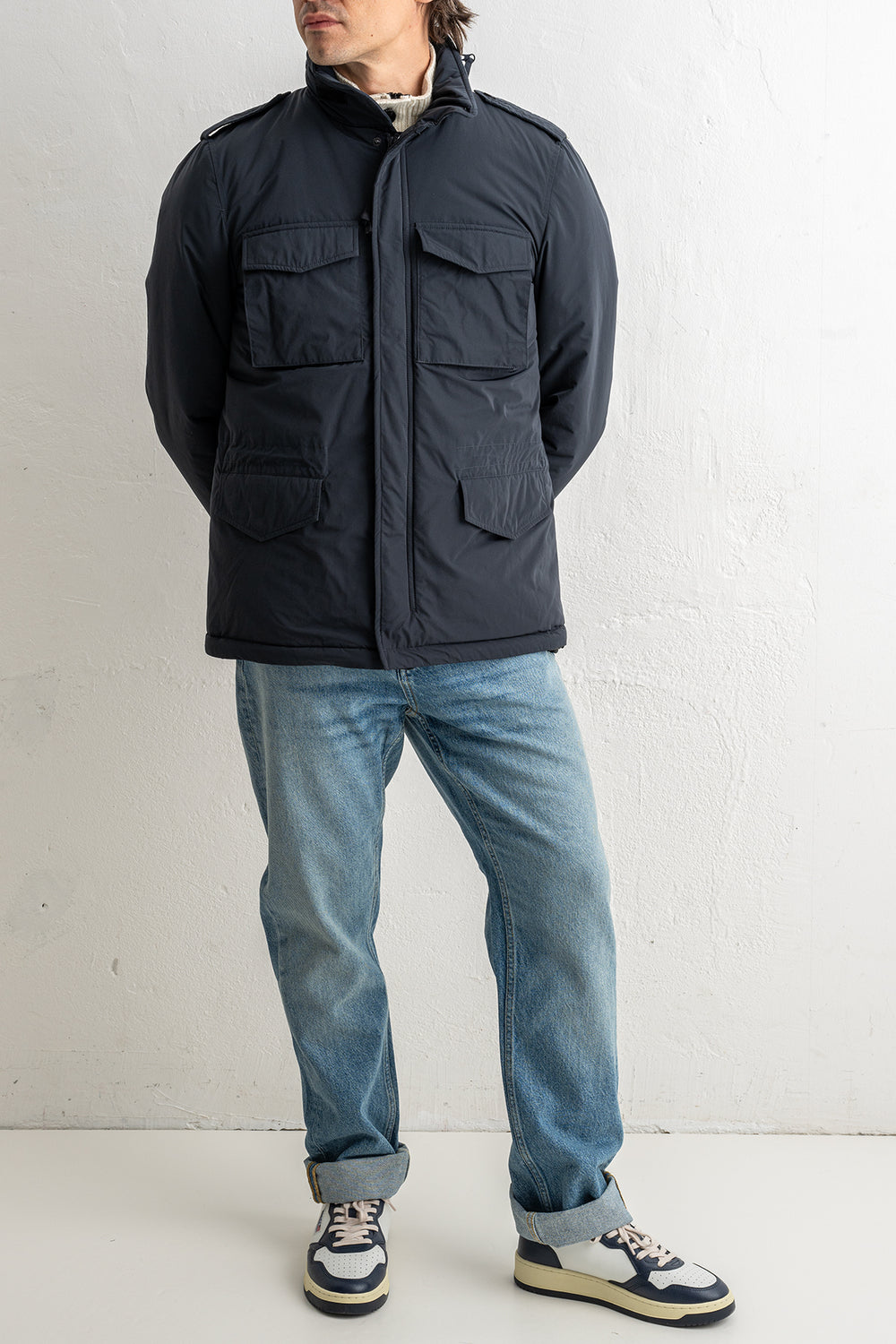 Vento Nylon Minifield Jacket Navy