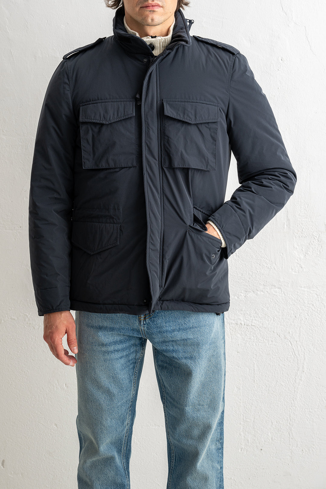 Vento Nylon Minifield Jacket Navy