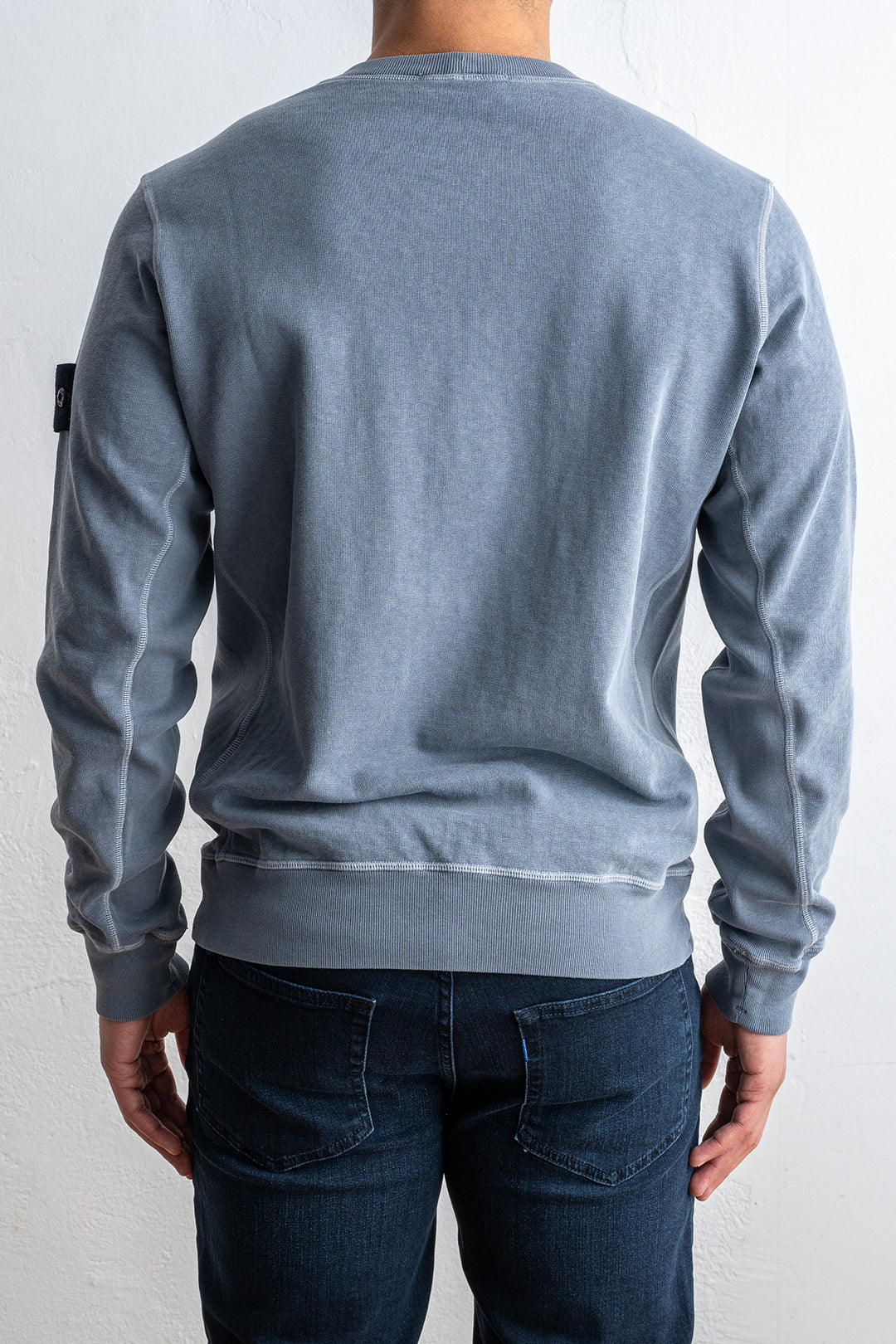 Washed Cotton Sweatshirt Blue