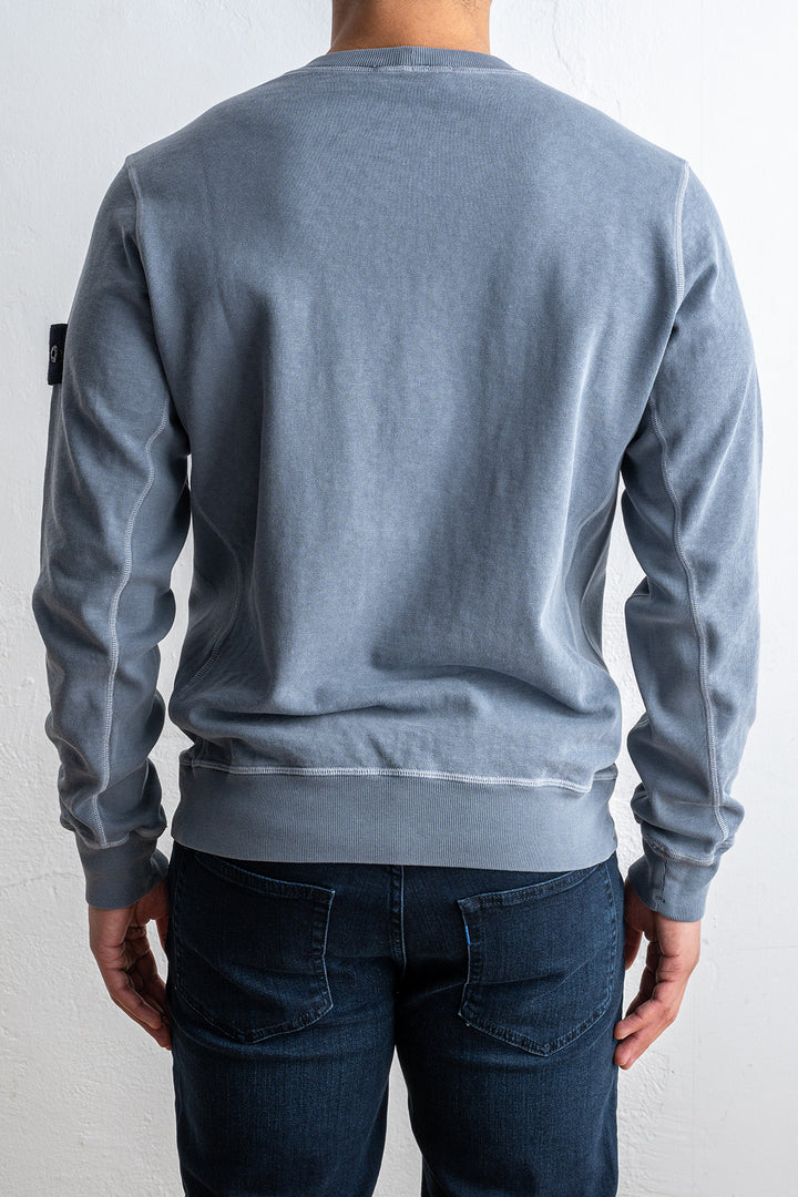 Washed Cotton Sweatshirt Blue