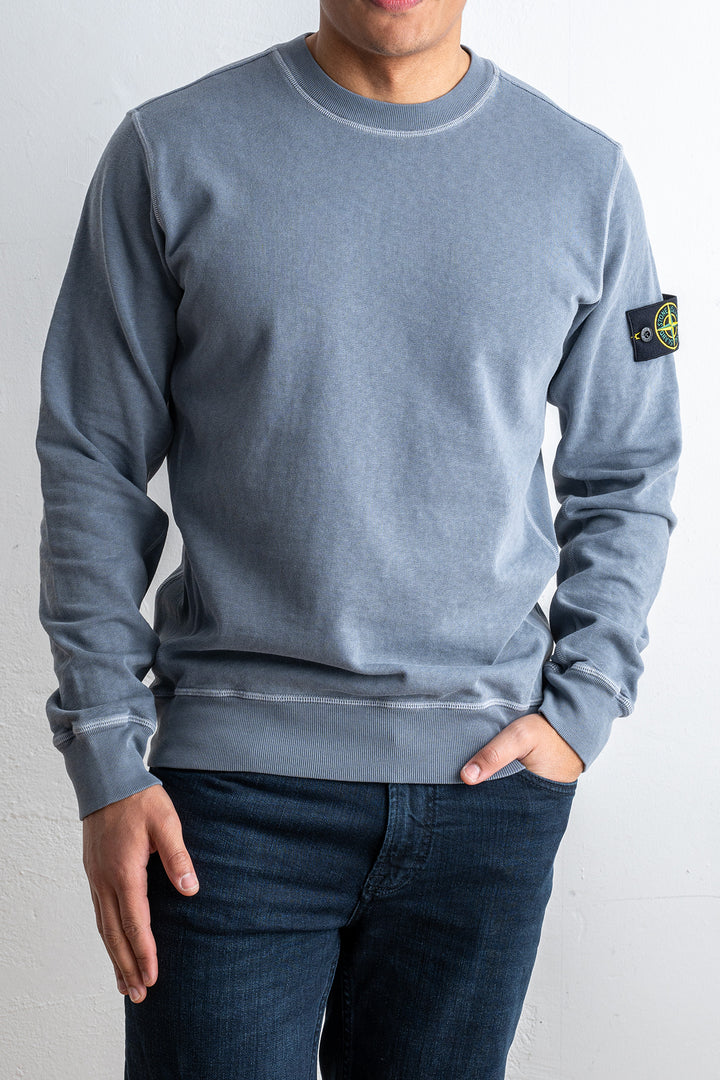 Washed Cotton Sweatshirt Blue