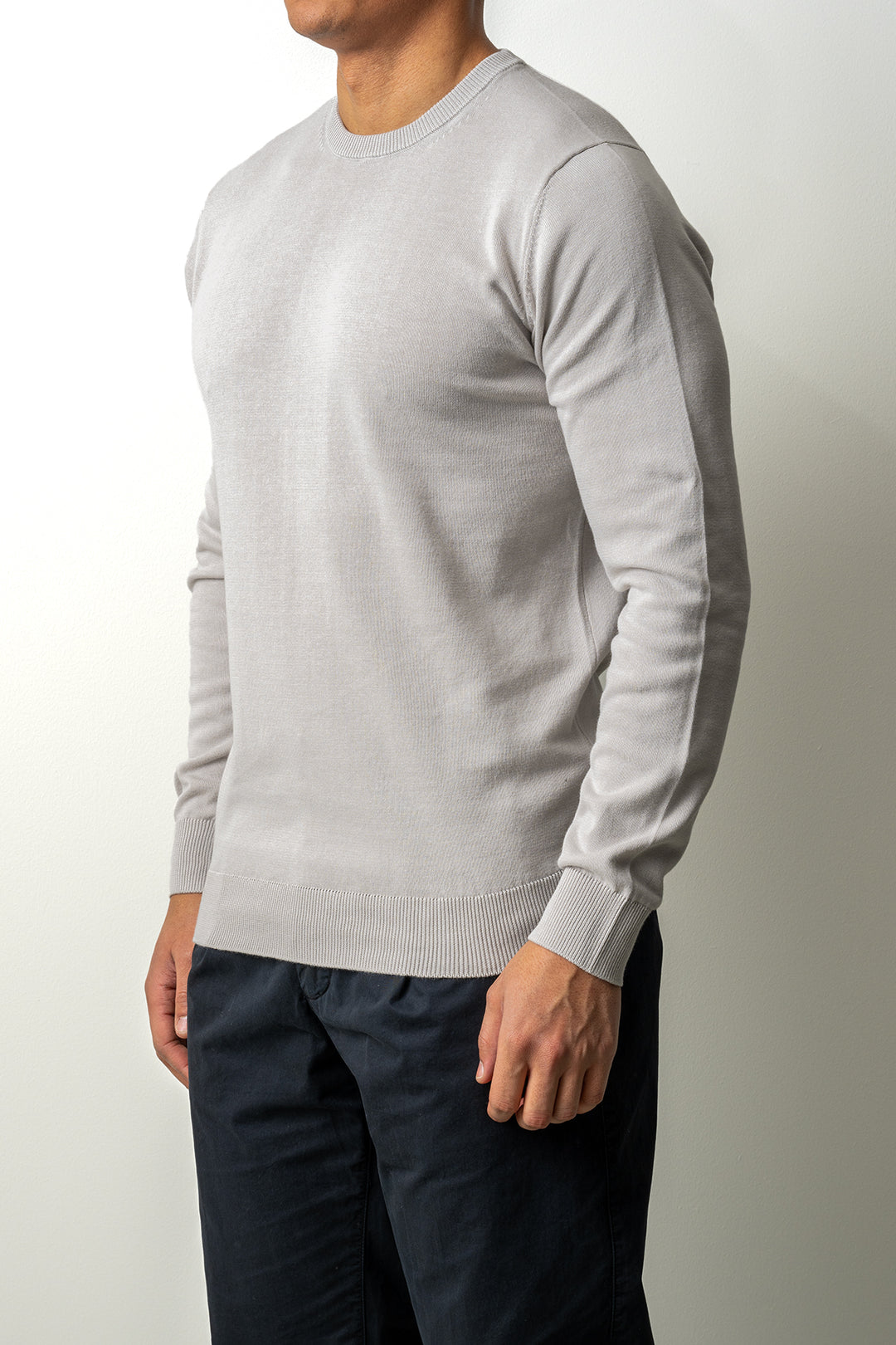 Washed Crewneck Sweater Ash Grey