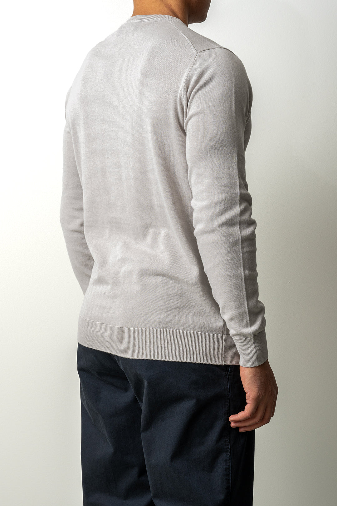 Washed Crewneck Sweater Ash Grey