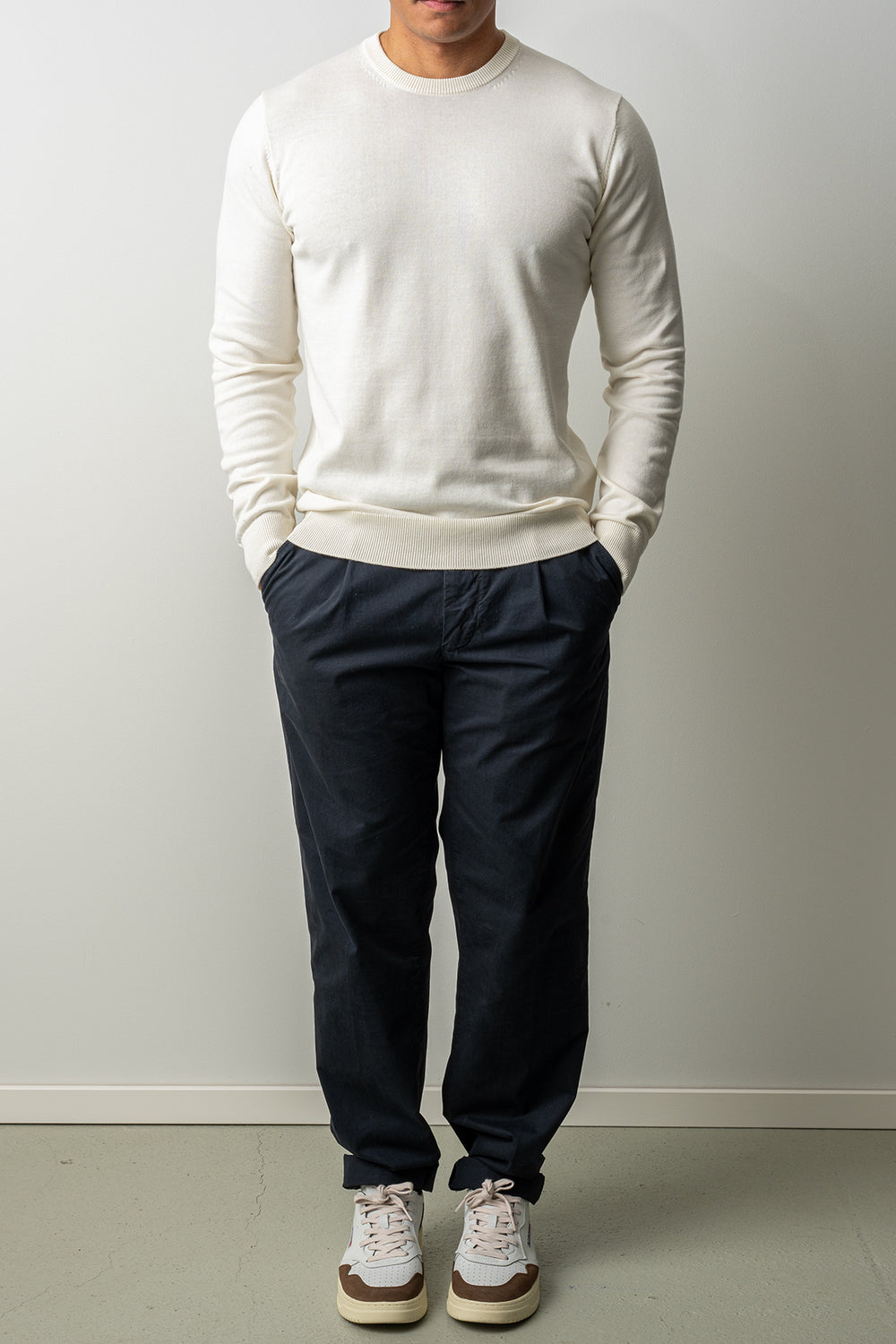 Washed Crewneck Sweater ECRU