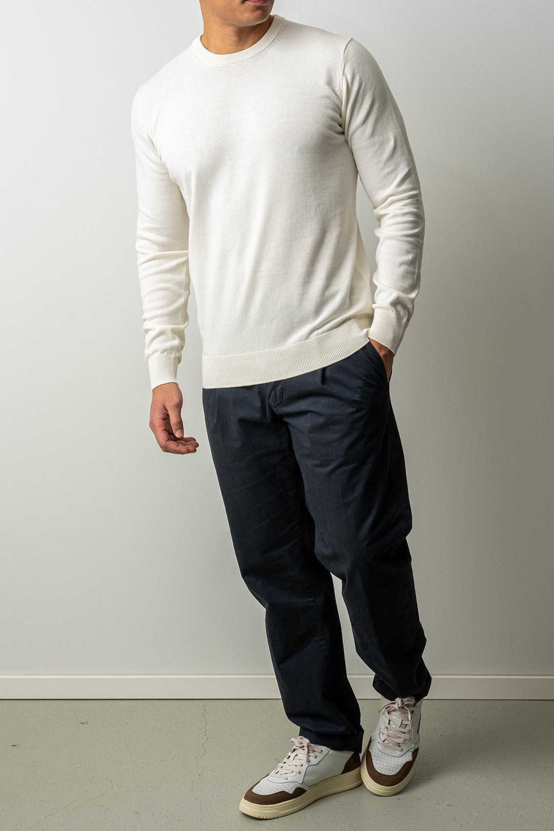 Washed Crewneck Sweater ECRU