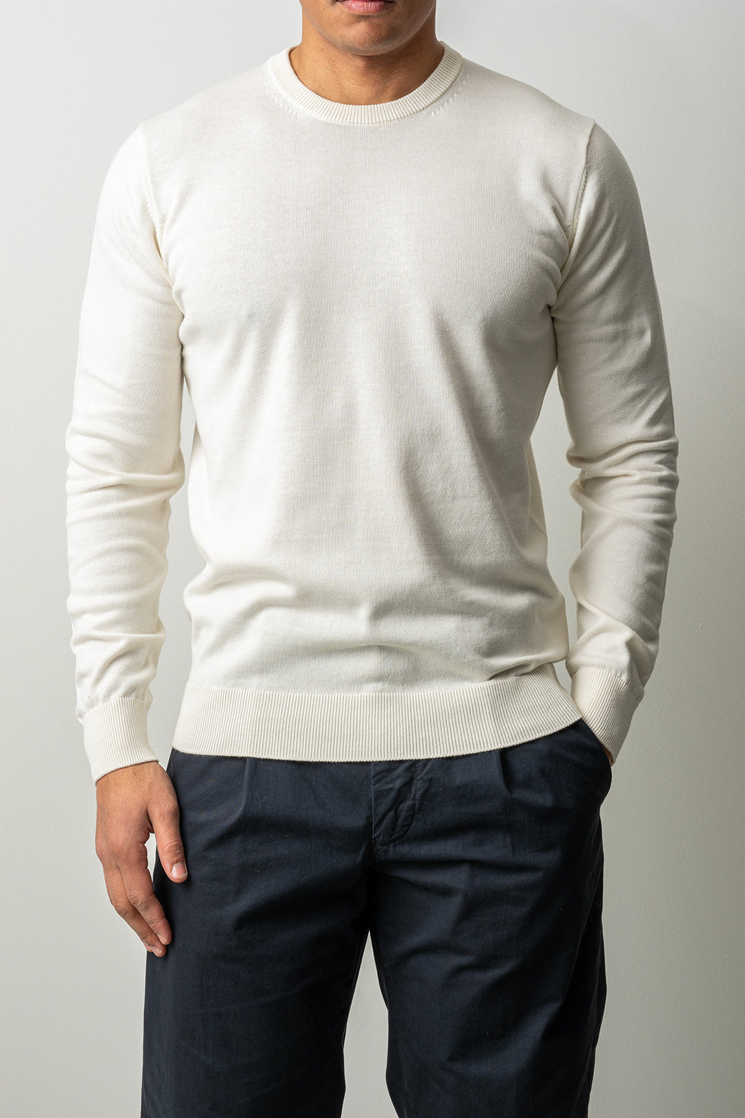 Washed Crewneck Sweater ECRU