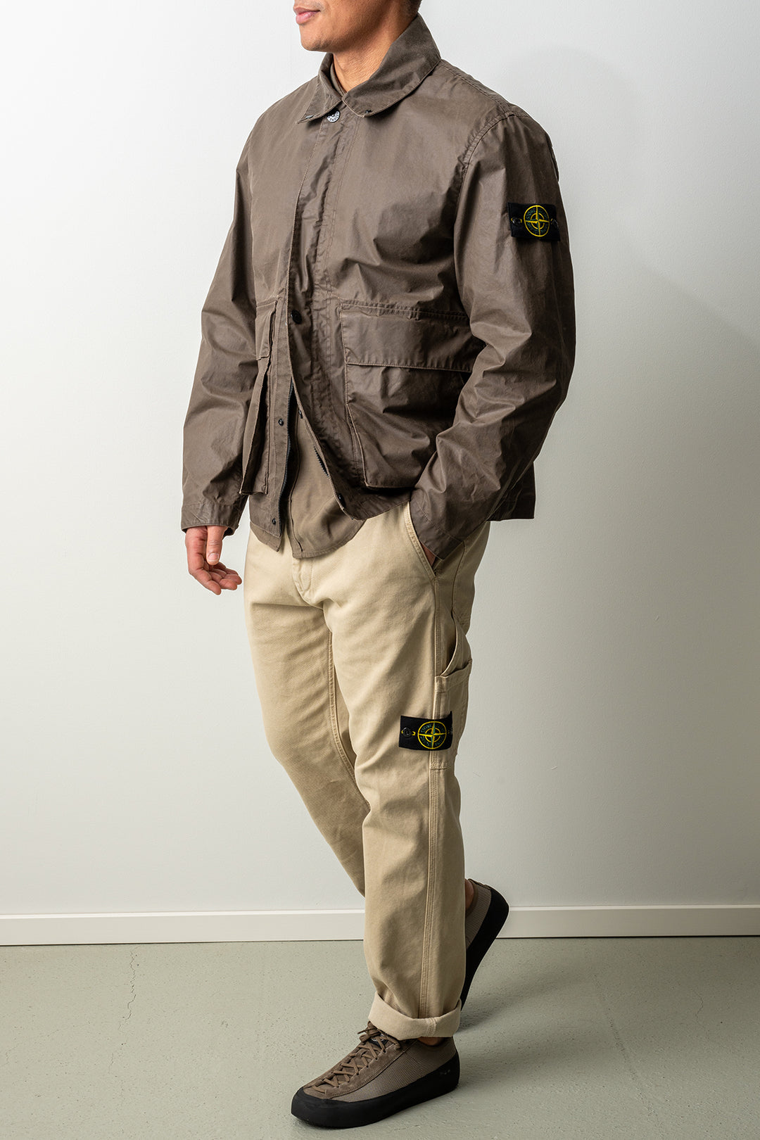 Waxed Pigment Cotton Tela Jacket 4100054 Shadow Brown