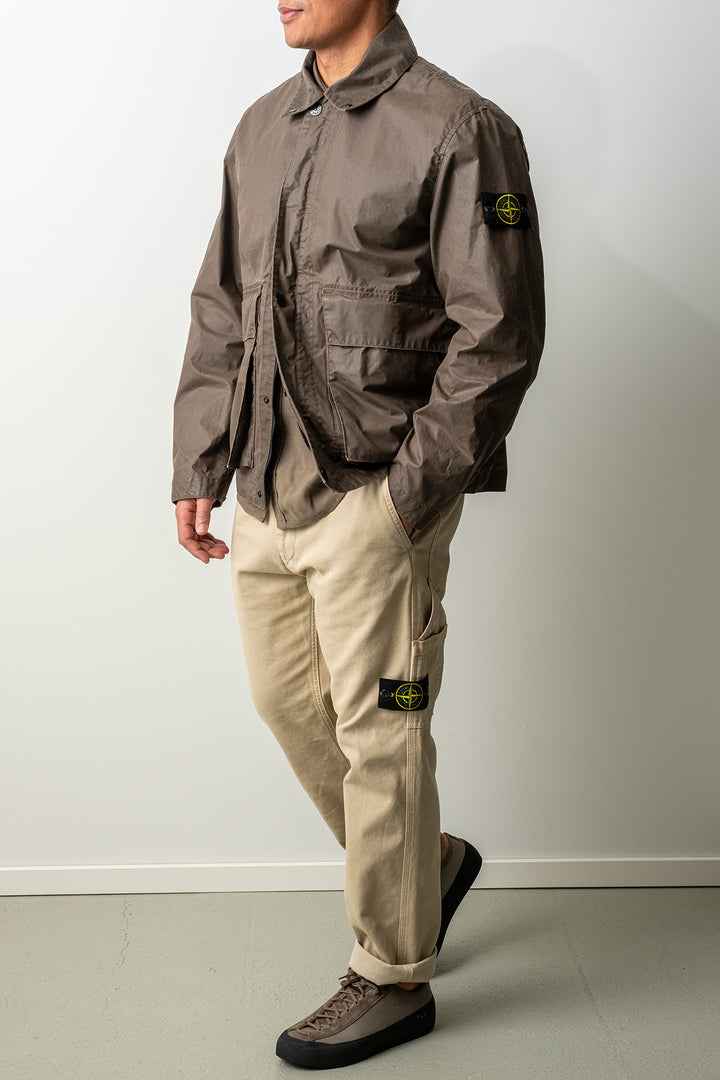 Waxed Pigment Cotton Tela Jacket 4100054 Shadow Brown