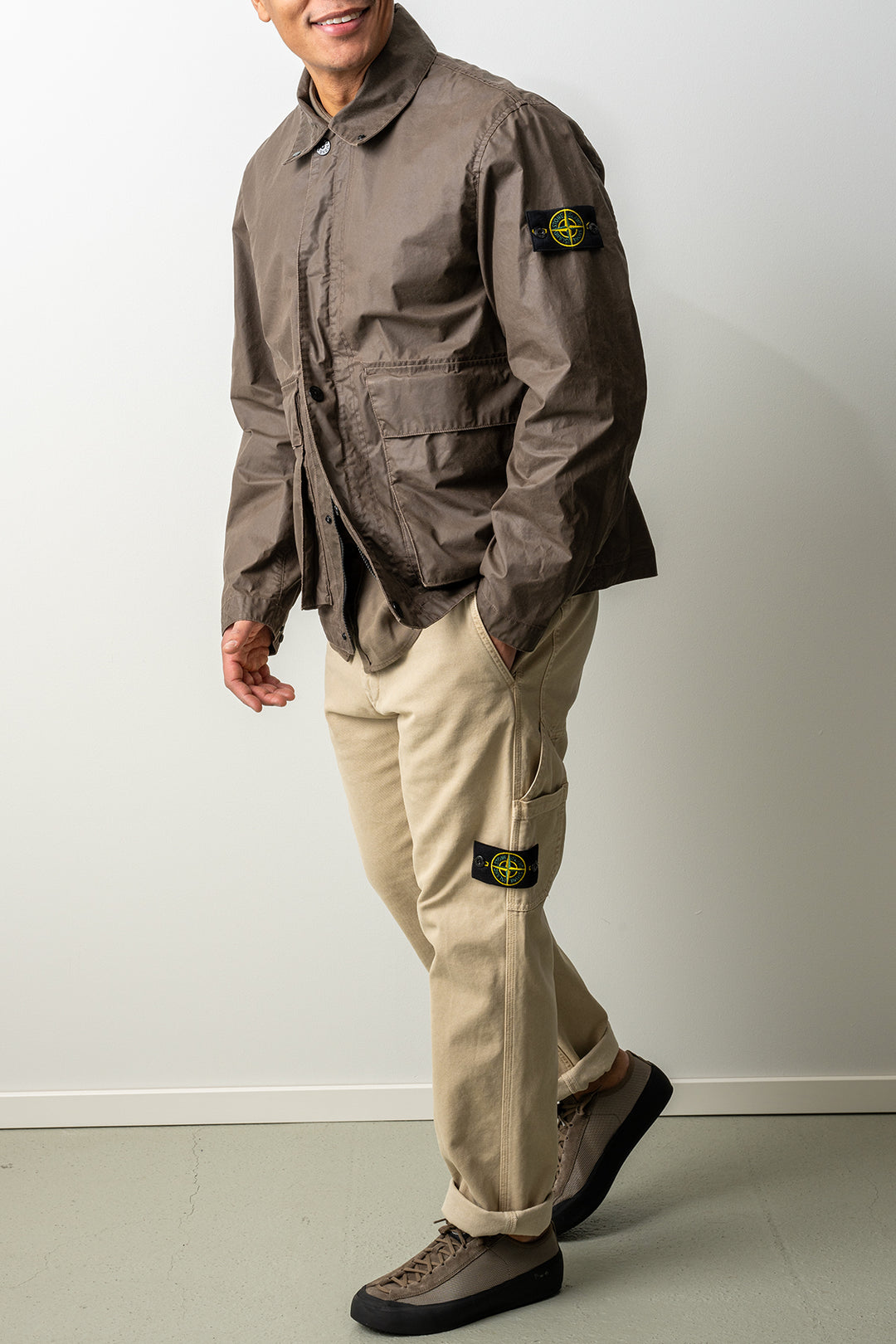 Waxed Pigment Cotton Tela Jacket 4100054 Shadow Brown