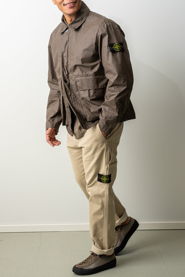 Waxed Pigment Cotton Tela Jacket 4100054 Shadow Brown