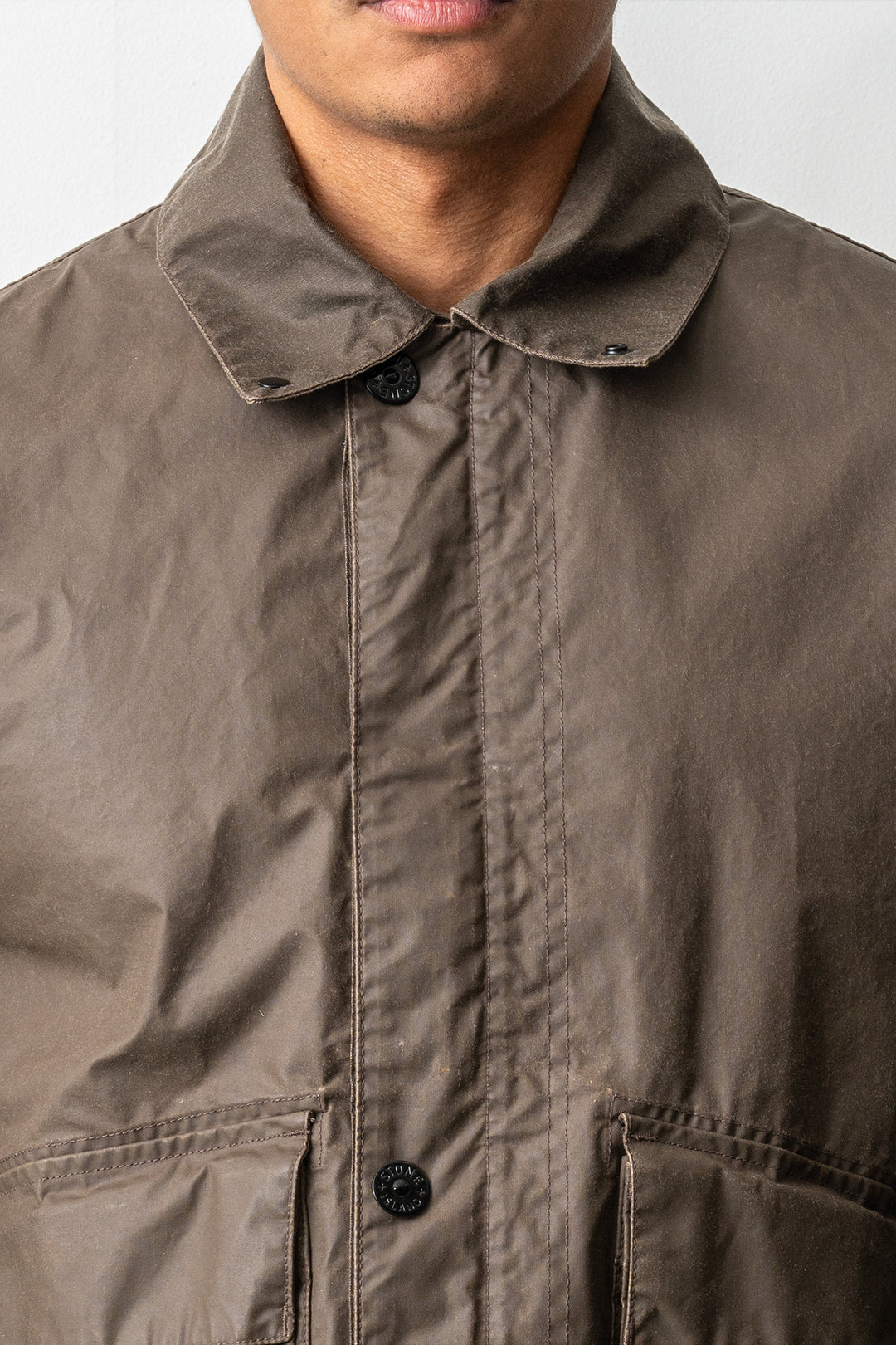 Waxed Pigment Cotton Tela Jacket 4100054 Shadow Brown