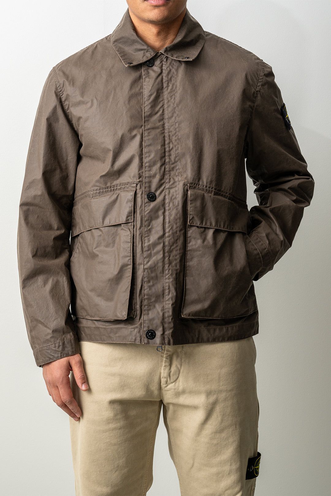 Waxed Pigment Cotton Tela Jacket 4100054 Shadow Brown