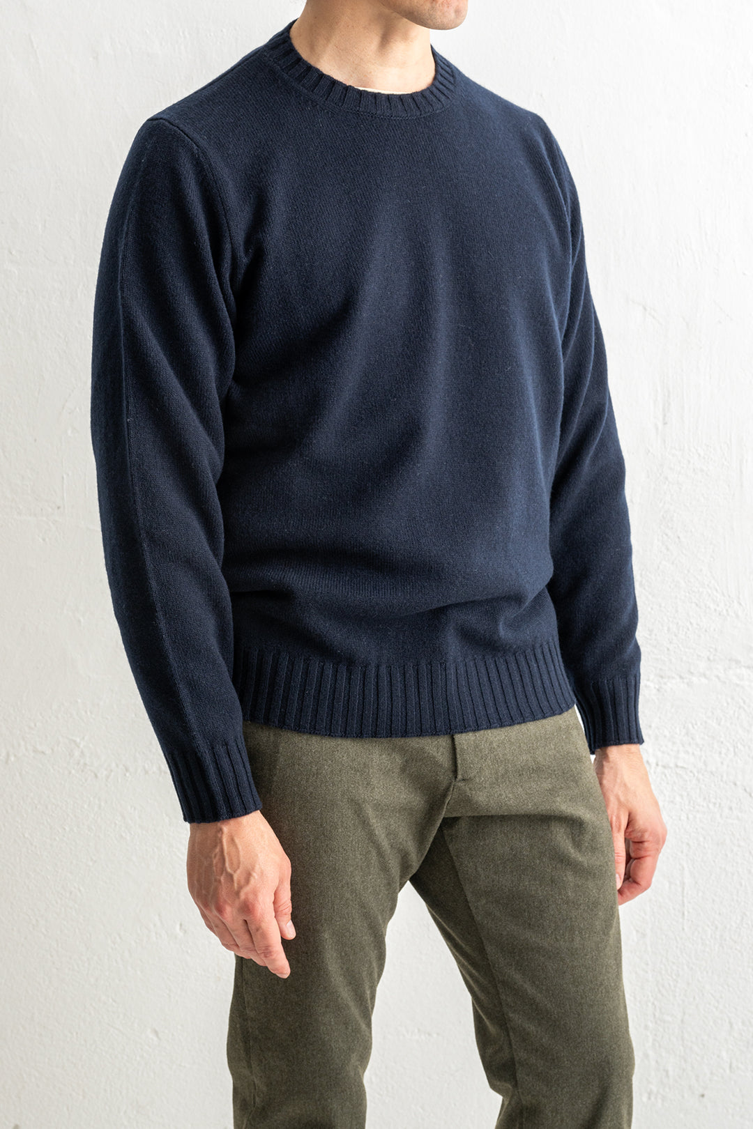 Wool Cashmere Crewneck NAVY